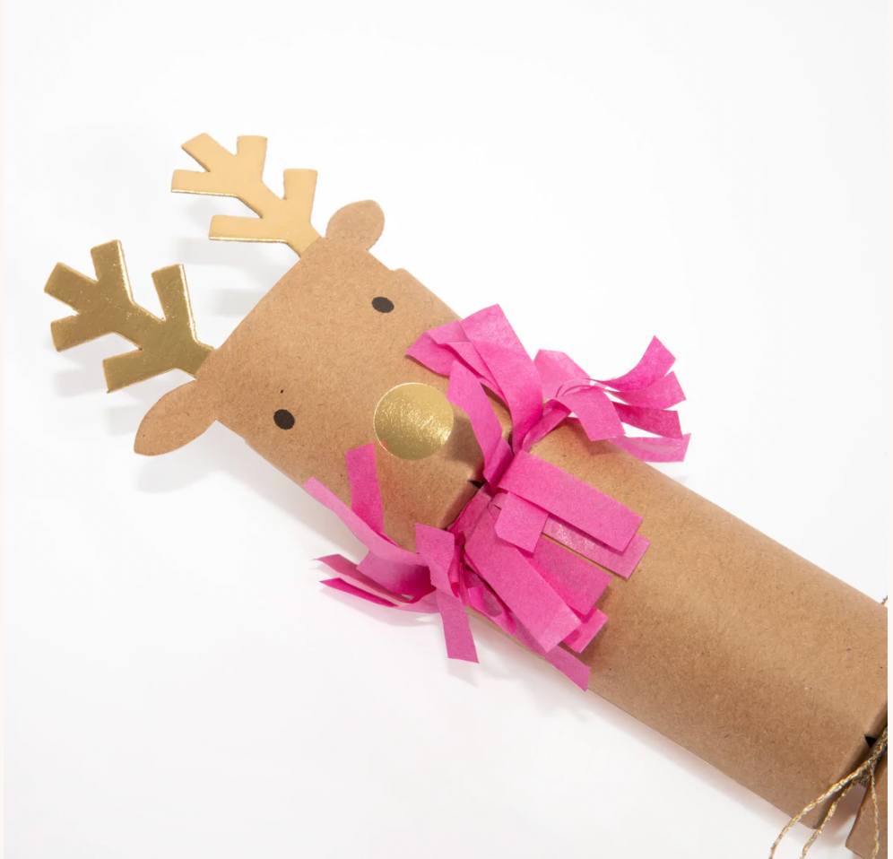Reindeer Fringe Small Crackers (Set of 6)