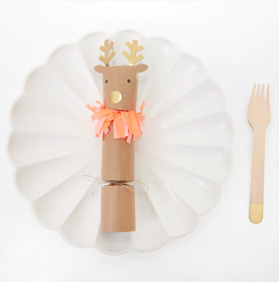 Reindeer Fringe Small Crackers (Set of 6)