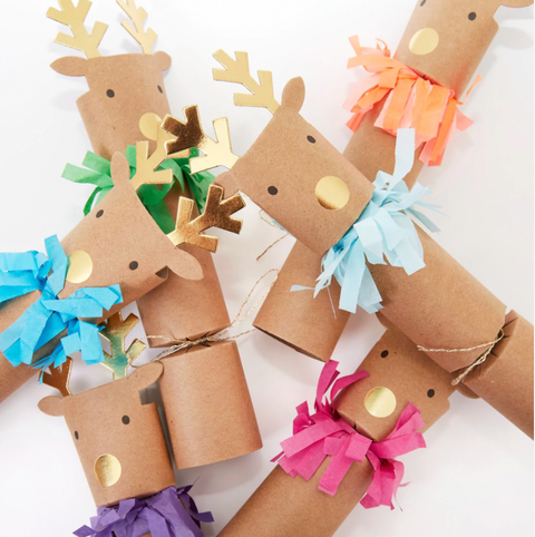 Reindeer Fringe Small Crackers (Set of 6)