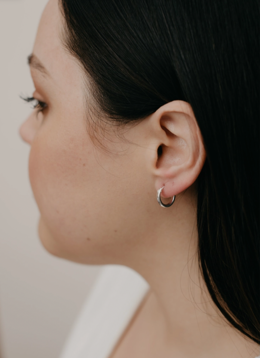 Thick Mini Hoops  Gold Filled