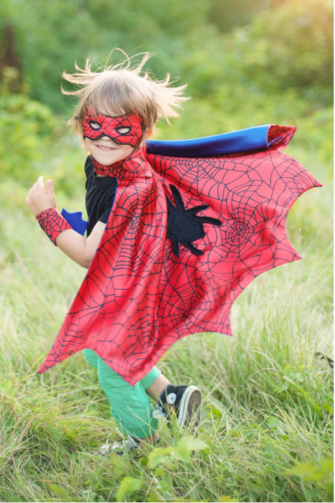 Spider Cape with Mask & Wristbands