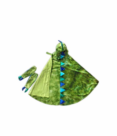 Dragon Cape with Claws, Green/Blue, Size 5-6