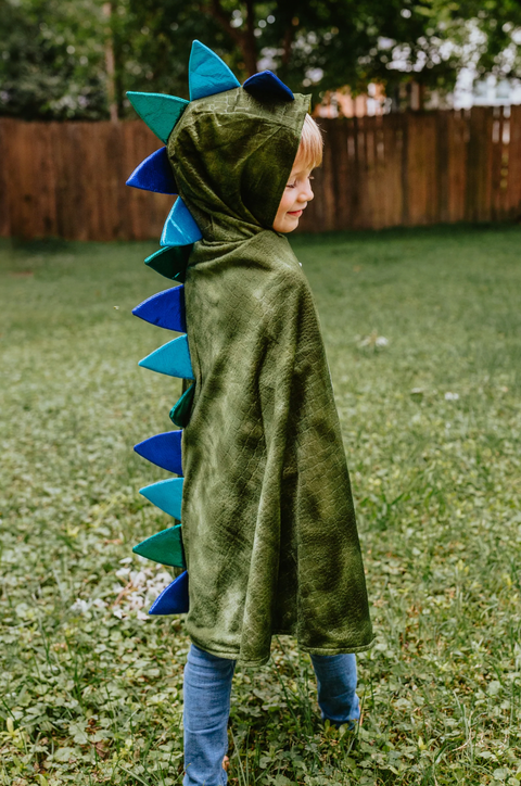 Dragon Cape with Claws, Green/Blue, Size 5-6