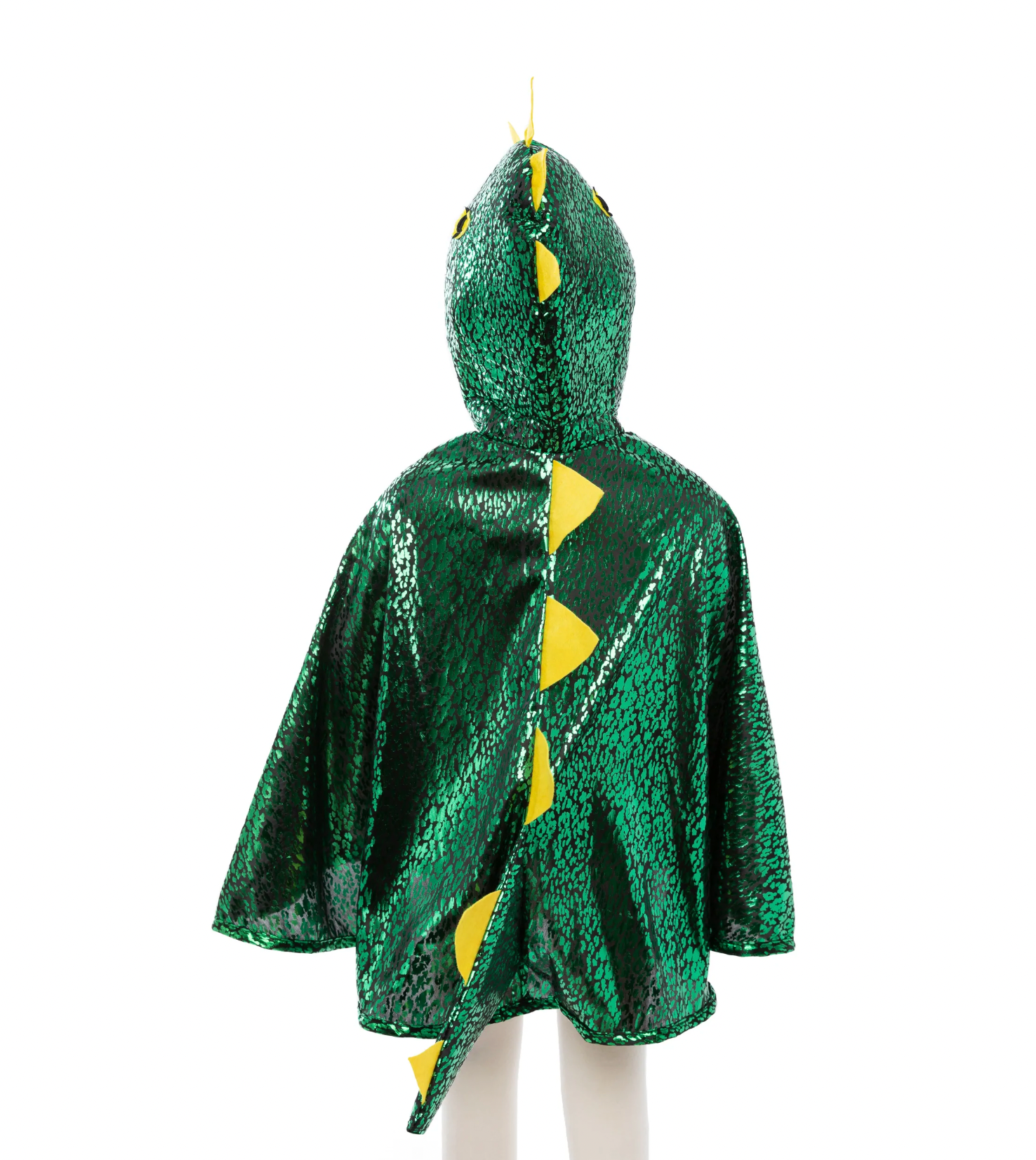 Toddler Dragon Cape Green Metallic, Size 2-3T