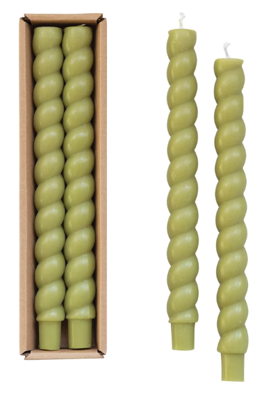 Twisted Taper Candles - Set of 2