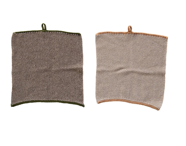 Cotton Knit Dish Cloth (Set of 2)
