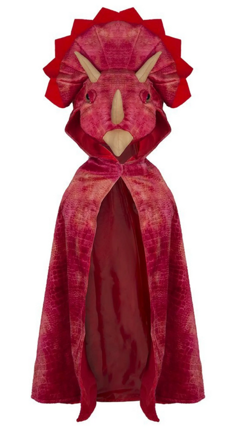 Triceratops Hooded Dinosaur Cape, Size 4-5