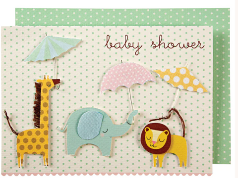 Animals & Umbrellas Card