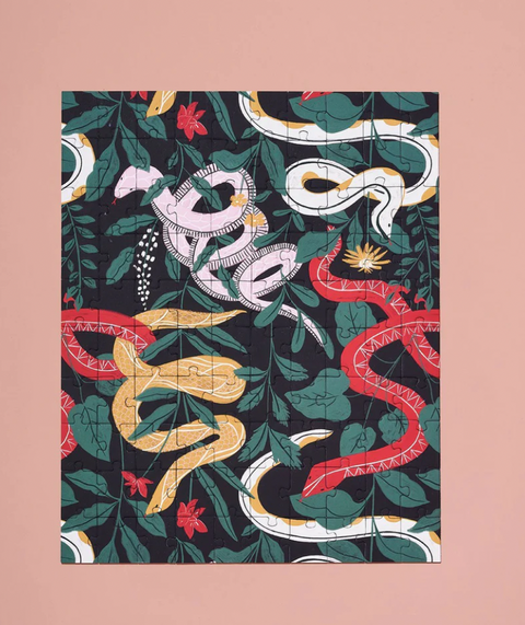 Snakes in the Garden by Josefina Schargo – 100 Piece Puzzle