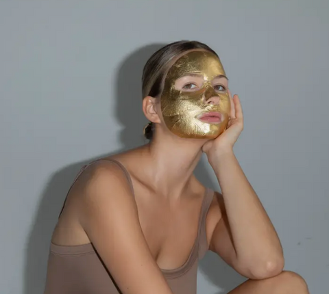24k Gold Foil Premium Face Mask - 5 Pack