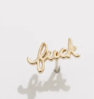 Fuck Stud Single Earring