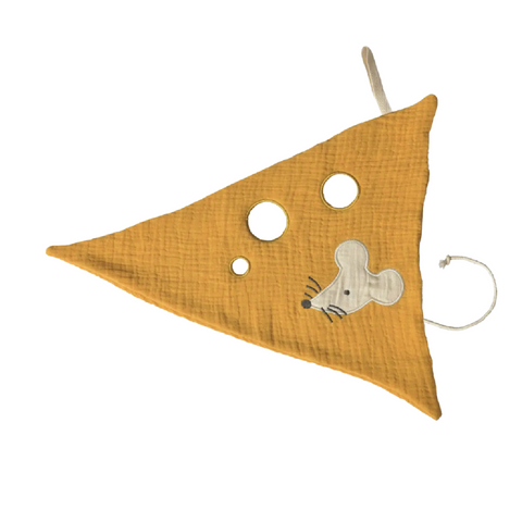 Doudou Cheese Lovey / Pacifier Clip