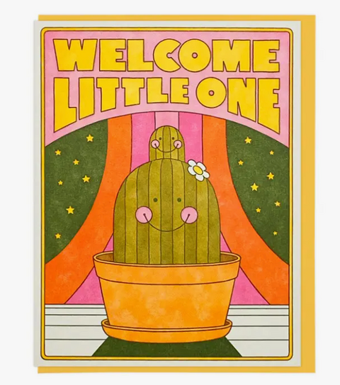 Welcome Little One Cactus Card