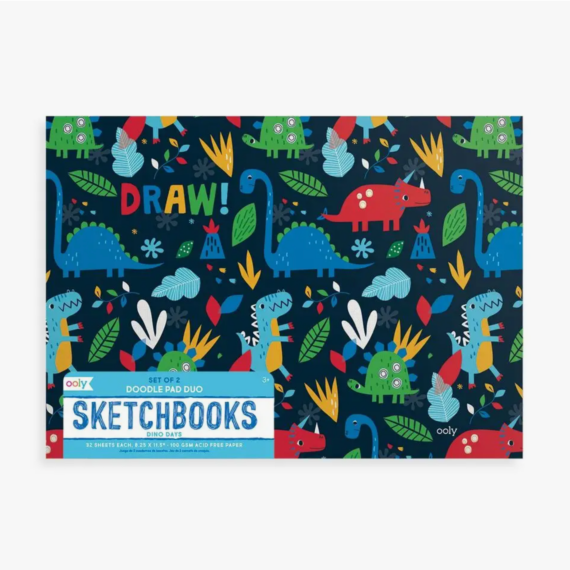 Dino Days Doodle Pad Duo Sketchbook (Set of 2)