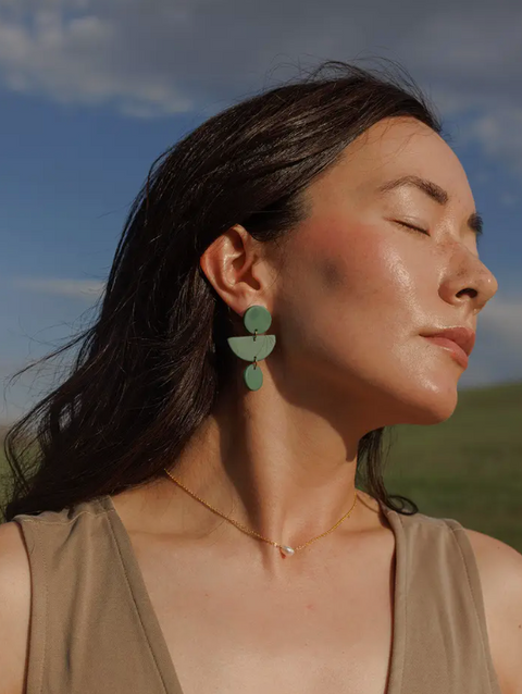 Mojave Geo Clay Earrings - Joshua Tree