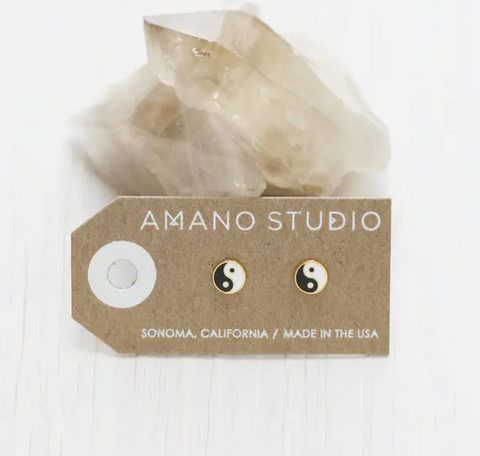 Yin Yang Stud Earrings