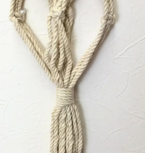 Macrame Plant Pot Hanger - Natural 2