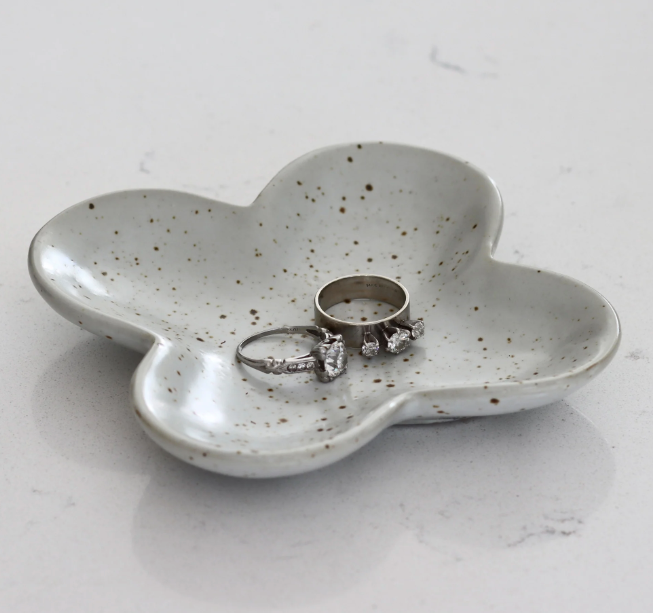 Stoneware Clover Shaped Dish