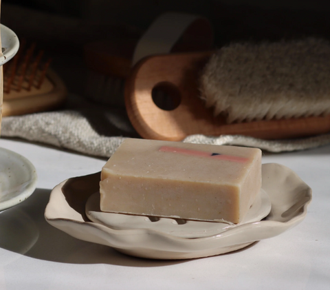 Stoneware Soap Dish w/ Removable Tray