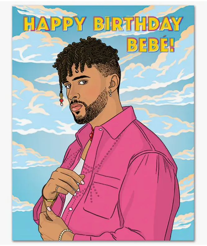 Bad Bunny Happy Birthday Bebe Card