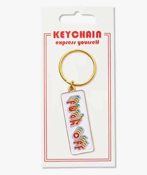 Fuck Off (Rainbow) Keychain