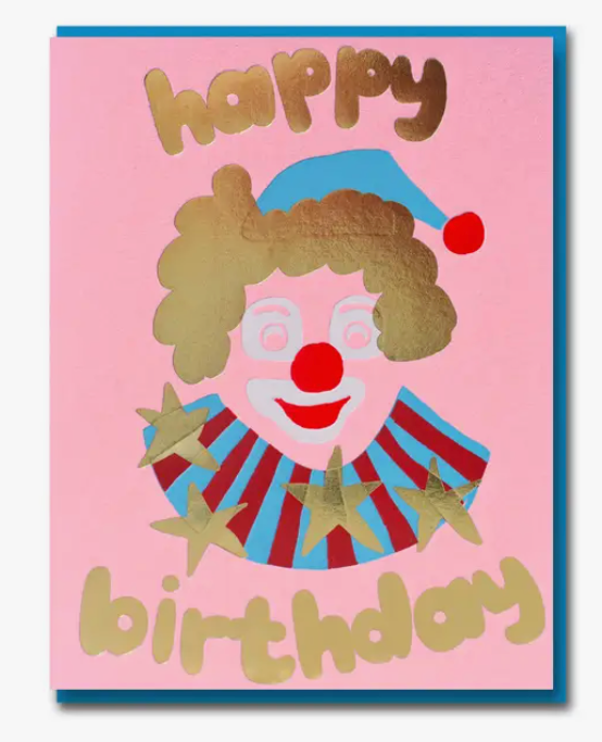 Joyful Nice Clown Birthday Card