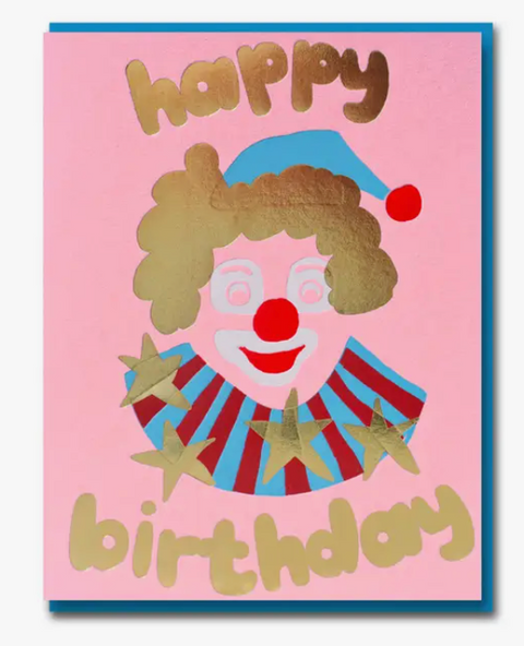 Joyful Nice Clown Birthday Card