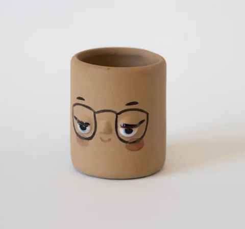 Four-Eyes Mini Planter - Moroccan Sand Clay