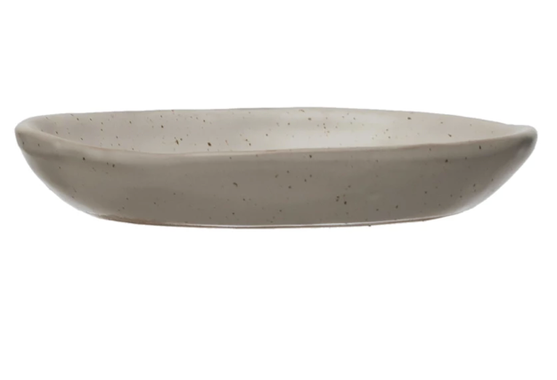 Organic Shaped Dish - Cream