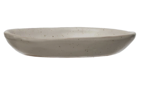 Organic Shaped Dish - Cream