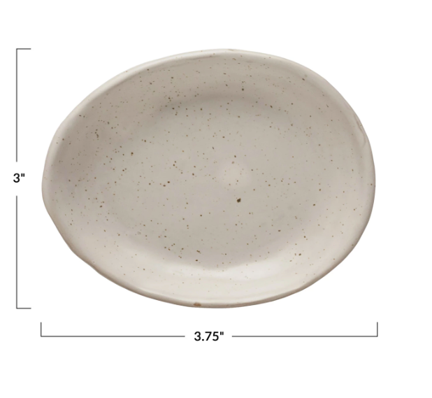 Organic Shaped Dish - Cream