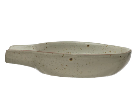 Stoneware Spoon Rest - Speckled Brown