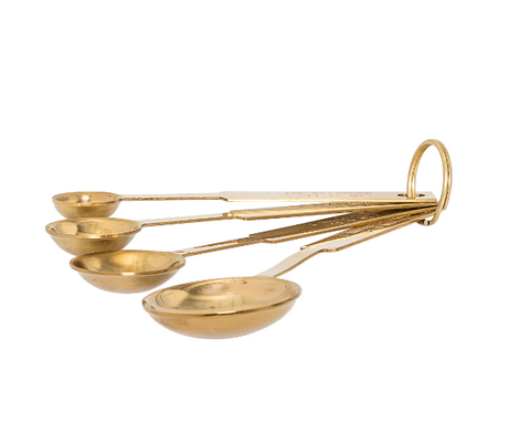 Gold Measuring Spoons - Set of 4