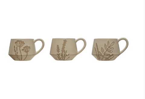 Stoneware Botanical Mug