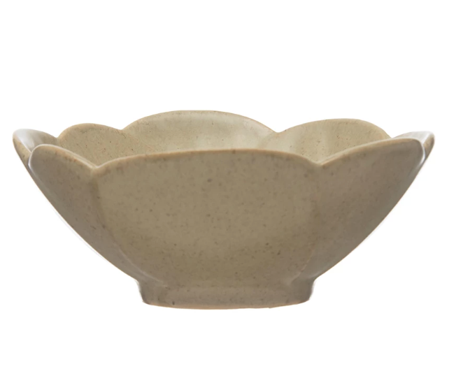 Stoneware Flower Shaped Bowl