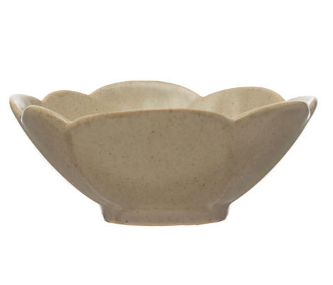 Stoneware Flower Shaped Bowl