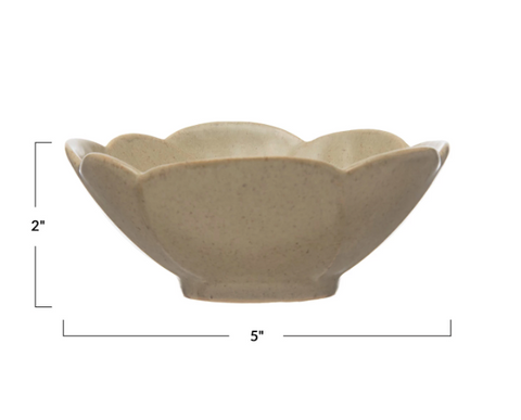 Stoneware Flower Shaped Bowl