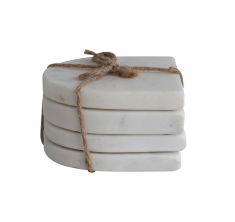 Arched Marble Coasters - Set of 4