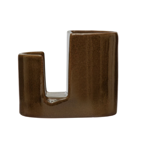 Stoneware Container with Sponge Holder