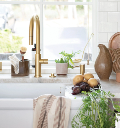 Stoneware Container with Sponge Holder