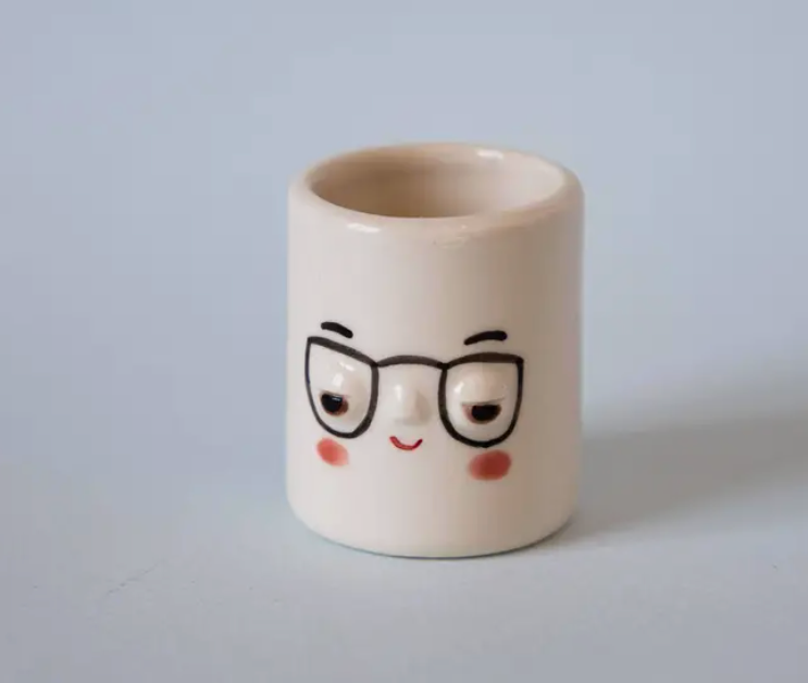 Four-Eyes Mini Planter - Porcelain