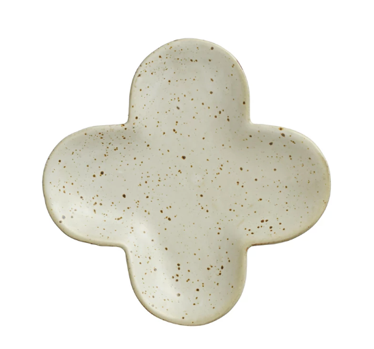 Stoneware Clover Shaped Dish