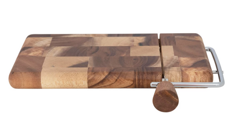 Suar Wood & Stainless Steel Cheese Slicer
