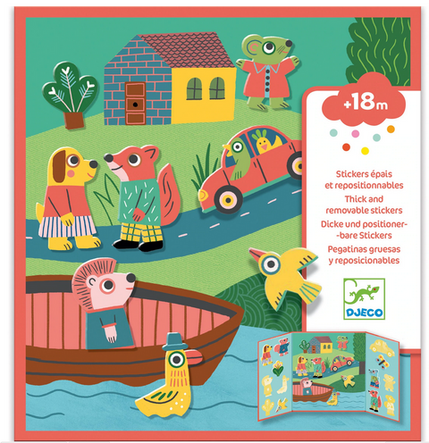 Animals Toddler Repositionable Sticker Stories Activity
