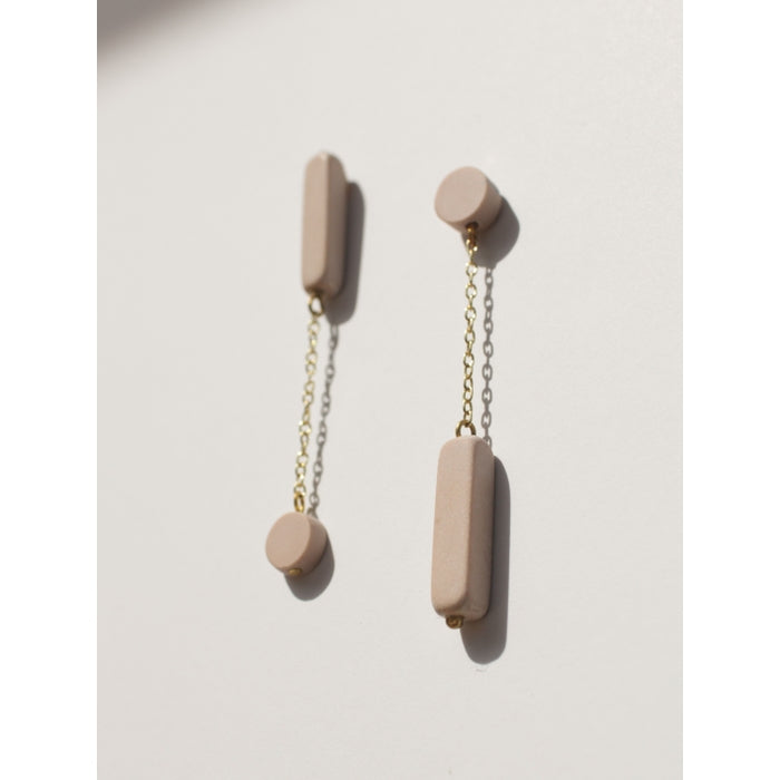 Rover & Kin | Reverse Clay Earrings - Sand Dune