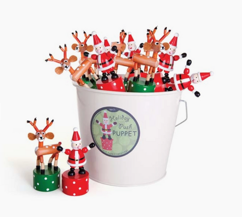 Santa and Reindeer Push Puppets