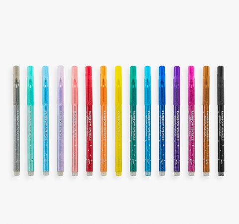 Rainbow Sparkle Glitter Markers