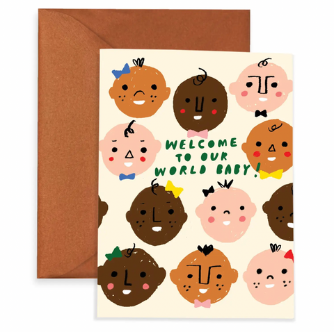 Akachan Baby Card - Welcome to Our World