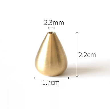Tear Drop Brass Incense Holder