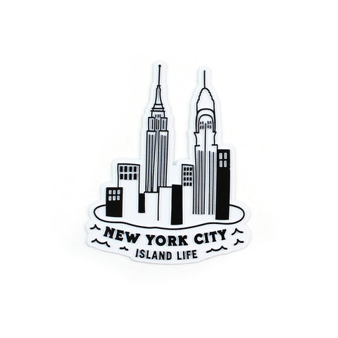 NYC Island Life Retro Magnet